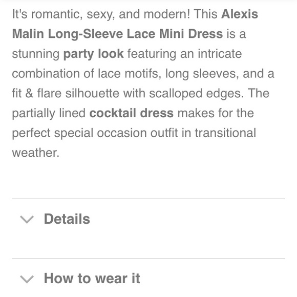 New: Alexis Malin Party or Cocktail Dress. Size Small - Picture 4 of 15